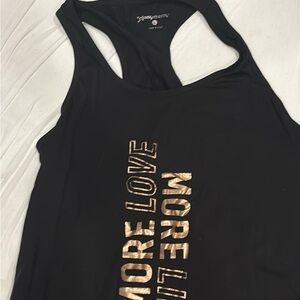 Orangetheory Black Tank Top with Gold Lettering